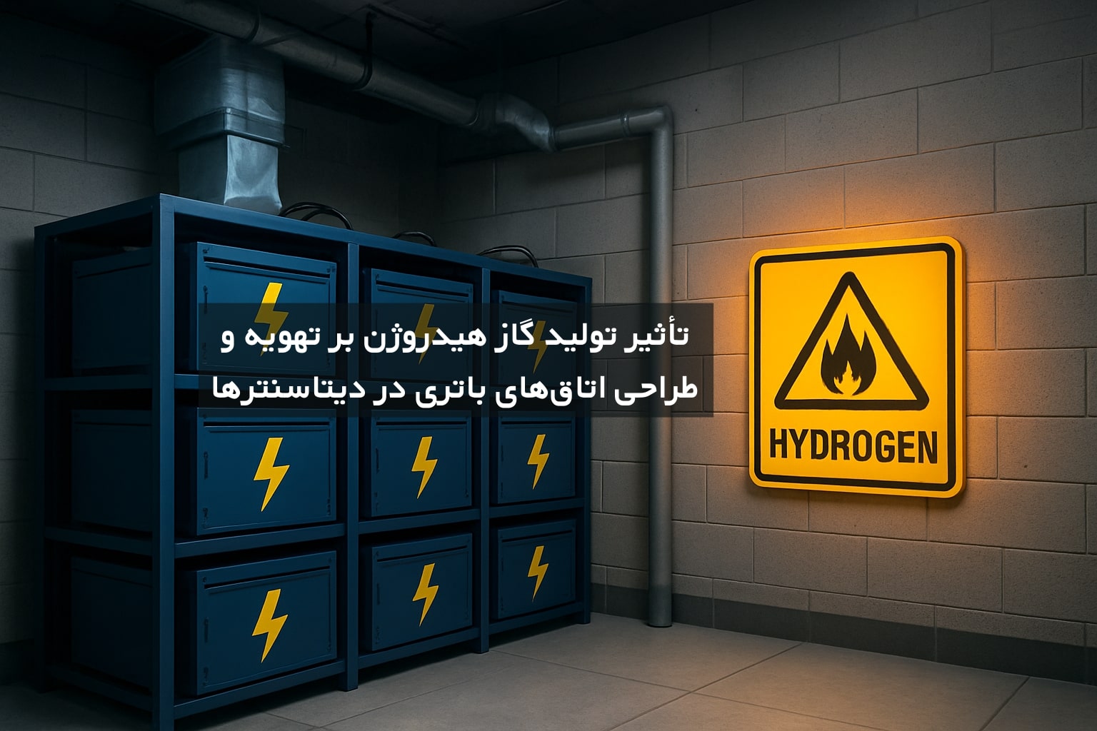 تأثیر تولید گاز هیدروژن بر تهویه و طراحی اتاق‌های باتری در دیتاسنترها